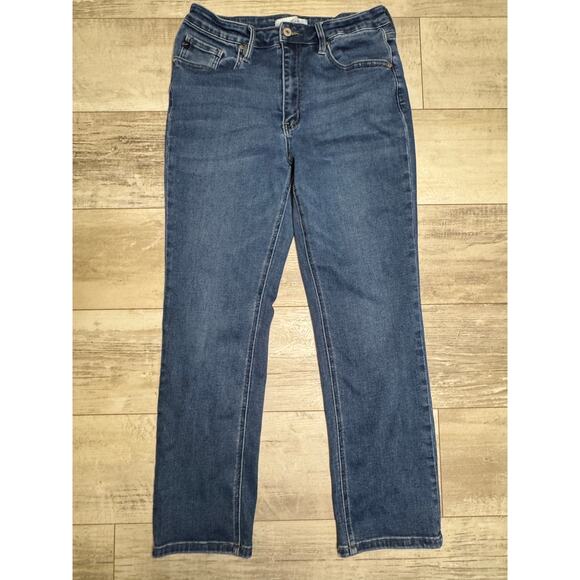 Kancan Ophelia High Rise True Straight Leg Jeans 13 / 30 Light Wash - Picture 2 of 6